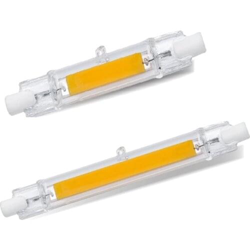 Cob led halogen bulb dimmable J78 J118 R7S led light 5W 78mm 10W 118mm led RX7S tube light AC220-240V