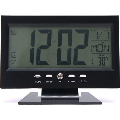 Electronic LCD Digital Thermometer Hygrometer Large Screen Calendar Clock Weather Station Desk Clock Temperature Humidity Meter