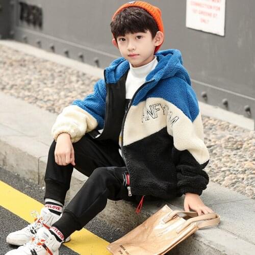 Fleece Spring Autumn Boy Coat Jackets Overcoat Top Kids Teenage Gift Children Clothes Gift Formal School High Quality