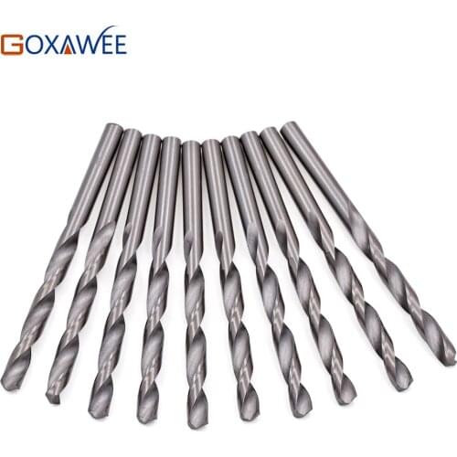 GOXAWEE 10pcs 4mm 5mm 6mm HSS Drill Bits Power Tools Accessories For Dremel Tool Woodworking Tools Dremel Rotary Tools Drill Bit