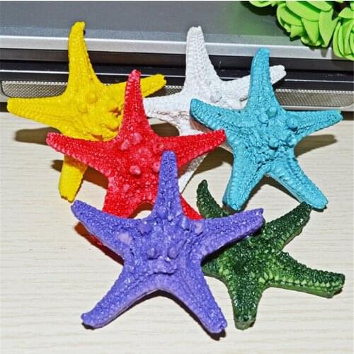 Simulation Resin Steamed Bread Starfish Creative Home Decoration Mediterranean Color Aquarium Fish Tank Ornament DIY Craft Parts