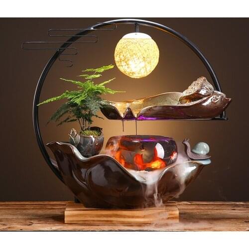 Creative design ceramic Lighting effects Water tank Fountain landscape plants home decoration accessories Zen garden contracted