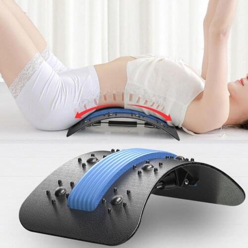 Back Chiropractor Massager Stretcher Equipment Massage Tools Magic Stretch Fitness Lumbar Support Relaxation Spine Pain Relief