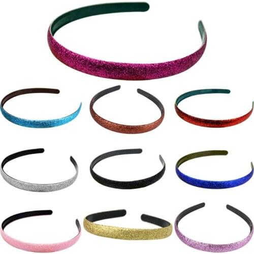 Fashion Girls Women Glitter Headbands Sparkle Hoop Hair Plastic Hair Accessories