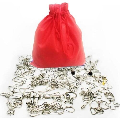 Set of 36PCS Metal Wire Puzzle Brain Teaser Traditional Educational Game Toys for Children Adults