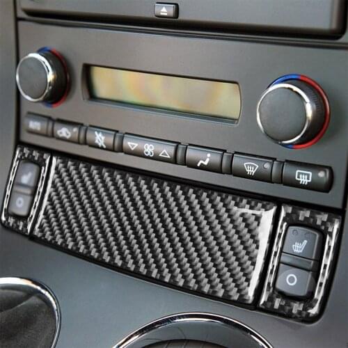 Seat Heating Storage Button Frame Cover Trim Sticker for Chevrolet Corvette C6 2005-2007 Carbon Fiber LHD Decoration Accessories