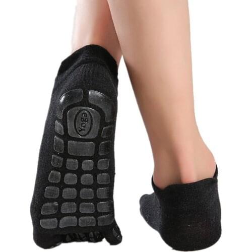 1 Pairs Men Yoga Socks Male Non Slip Grip Five Toe Cotton Socks Sweat Absorbent Breathable for Gym Fitness Dance