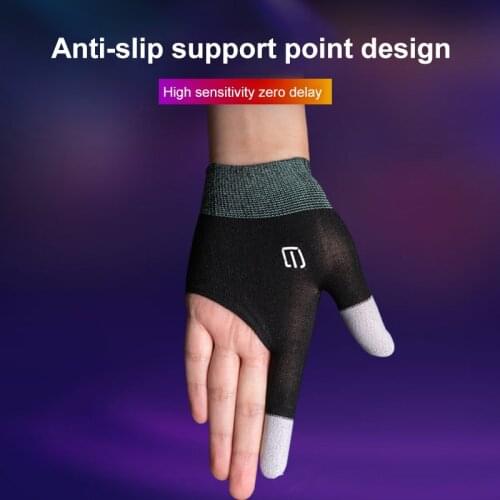 2pcs Finger Cover Breathable Game Controller Finger Sleeve For Pubg Sweat Proof Touch Screen Gaming Thumb Gloves For All Mobile