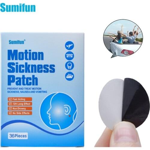 Sumifun 36Pcs/Box Anti Motion Sickness Patch Behind Ear Fast Acting Dizziness Chinese Herbal Medical Plaster Health Care K02201