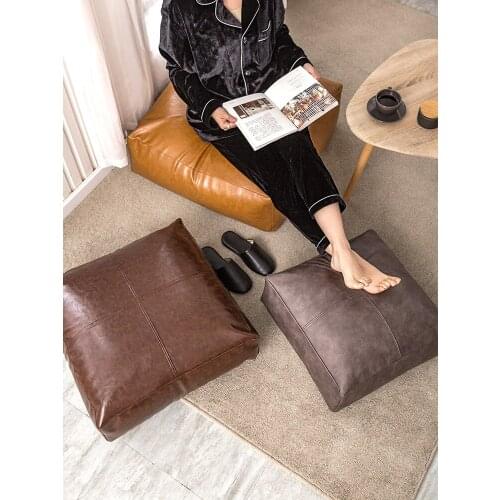 Luxurious leather cushion futon couch couch rice sit mound Japanese Nordic futon futon lazy cushion cushion thickening cushion
