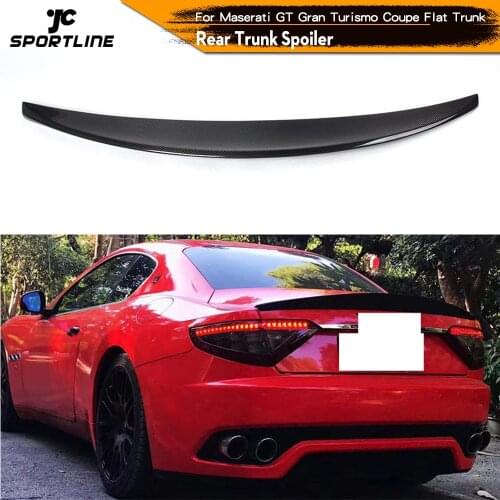 Carbon Fiber Racing Trunk Spoiler Wing Lip for Maserati GT GranTurismo GT 2 Door Flat Trunk 2006 - 2010 Non Convertible