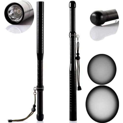LED flash light telescopic baton stick torch,Powerful led flashlight 18650 Lamp XEP/Q5 Telescopic baton self defense Patrol