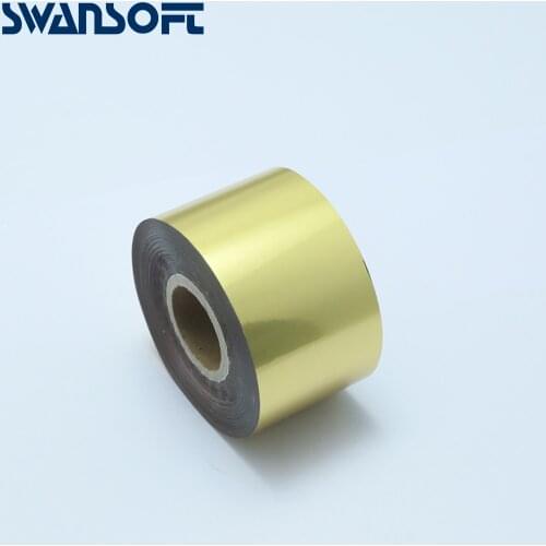 SWANSOFT Light Gold Hot Stamping Foil Roll Used for Handbag PVC Card Paper Leather PU Matched Hot Stamping Machine