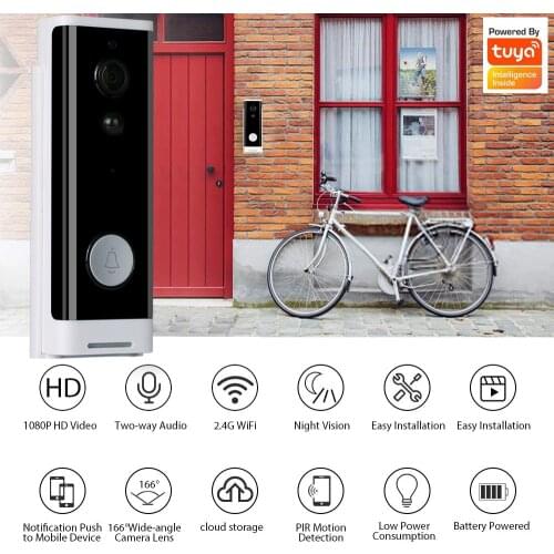 Smart Video Doorbell Camera WiFi Wireless Door Phone Home Doorbell Audio Intercom Security Camera PIR Motion Alarm Baby Monitor