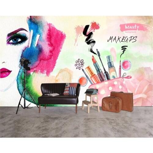 Wellyu Customized wallpaper 3d painted nail shop beauty salon decoration large mural poster image wallpaper