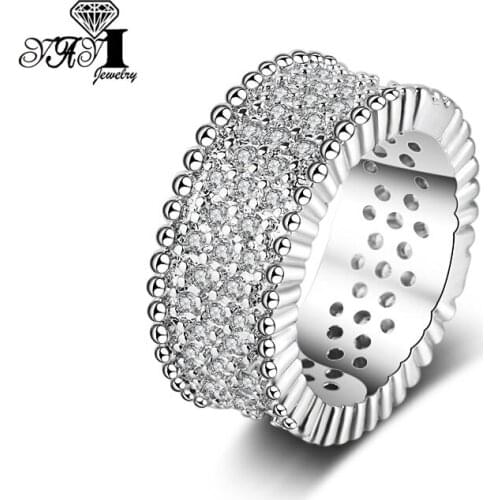 YaYI Jewelry Fashion Princess Cut Prong Setting White AAA Cubic Zirconia Silver Color Engagement Wedding Party Leaves Gift Rings