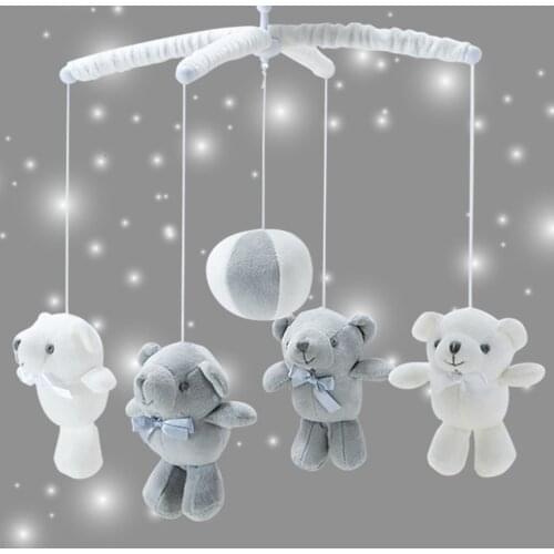 Baby Crib Rattles Baby Toys 0-12 Months Infant Clockwork Toy Music Box Bed Bell Toy Bear Handmade Mobile Newborn Toys For Kids