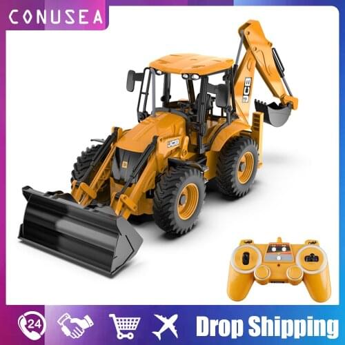 1:20 Rc Truck Excavator 11Ch 2.4G Remote Control Car Bulldozer Loader Engineering Construction Truck Vehicles Models Toys for Bo
