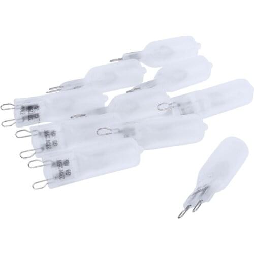 10 x G9 Halogen Light Lamp Lighting 25W Warm White