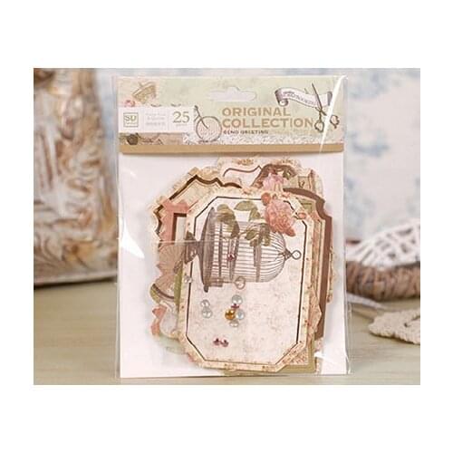 25pcs Blessing message Foil Gold Paper SD Die Cut paper for DIY Scrapbooking Card Making Crafts /photo album Decoration