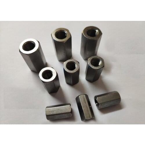 5pcs M6 M8 M10 M12 outer hexagon nuts reverse tooth lengthen nut link sleeves connecting column sleeve 304 stainless steel