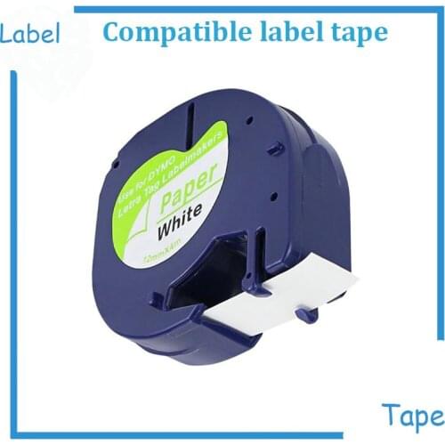 90 PK compatible DYMO LetraTag LT 91200 91220 91330 dymo letratag White Paper Label Tape Cartrige 12mmx4m for LT-H100
