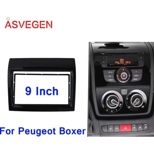 Asvegen 9 " Frame For Peugeot Boxer Car Radio Fascia Frame Car Dvd Frame Install Panel Dash Mount Installation Dashboard