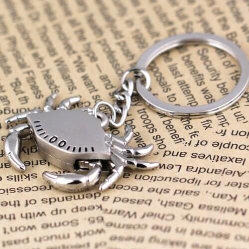 3D crab keychain for women high quality creative key chain key holder portachiavi chaveiro llaveros hombre