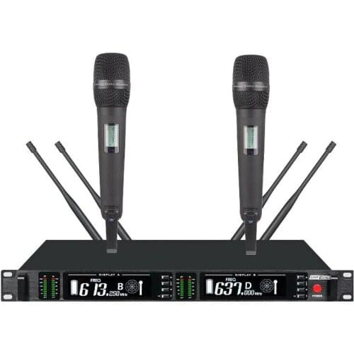 Dual Wireless Microphone UHF True Diversity 2 SKM9000 Handheld Microphone Black