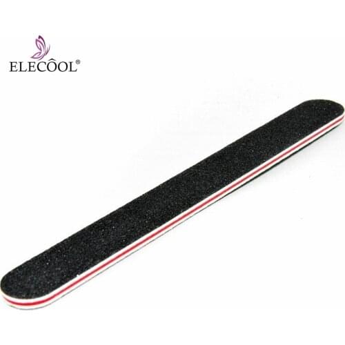 ELECOOL 1PC Nail Art Black Sanding File Buffer Sandpaper File For Salon Manicure UV Gel Polisher Tool