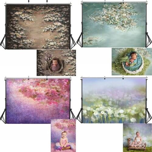 Floral Newborn Baby Portrait Photography Backdrop Photo Studio Flowers Texture Children Birthday Background Abstract Photocall