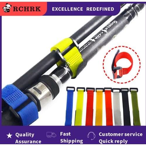 Fishing Rod Tie Holders Straps Belts Suspenders Fastener Hook Loop Cable Cord Ties Belt Fishing Tools Accessories 2021 Universal