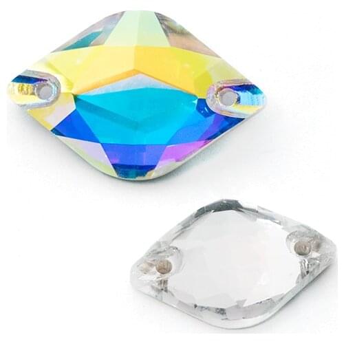 Lemon Shaped Sew on Stones Elegant Fancy Crystal Glass Rhinestones For Sewing On Wedding Dress & DIY Crafts Jewels Accessories