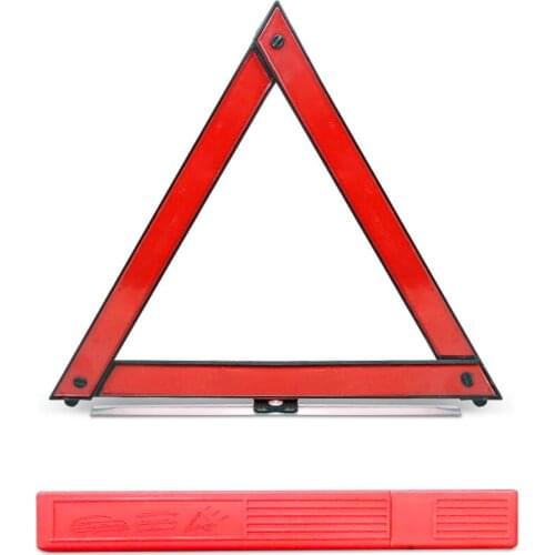 Red Car Foldable Reflective Tripod Emergency Breakdown Warning Triangle Night Road Safety Warning Tripod Reflective Accessories