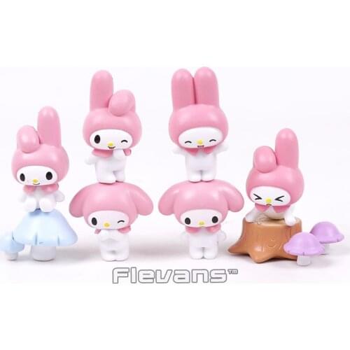 Cartoon Kawaii Rabbit My Melody Mini PVC Action Figures Toys Gift for Girls