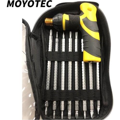 MOYOTEC 9 In 1 Ratchet Screwdriver Set Double-End Hand Tool Set High Quality Hardware Combination Repair Tools