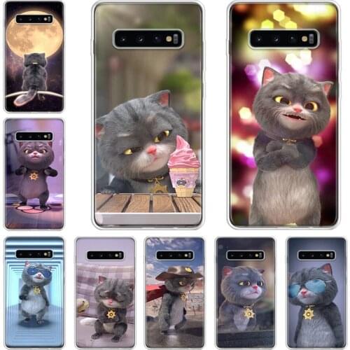 Cartoon tabby cat Phone Case For Samsung Galaxy Note 10 9 8 Plus J4 J6 J8 Plus S7 S8 S9 S10 S10E S20 Ultra Plus Lite Cover