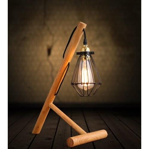 Newest Design Wood Table lamps Desk light Living Room Bedroom Decor 110-240V solid wood table lighting