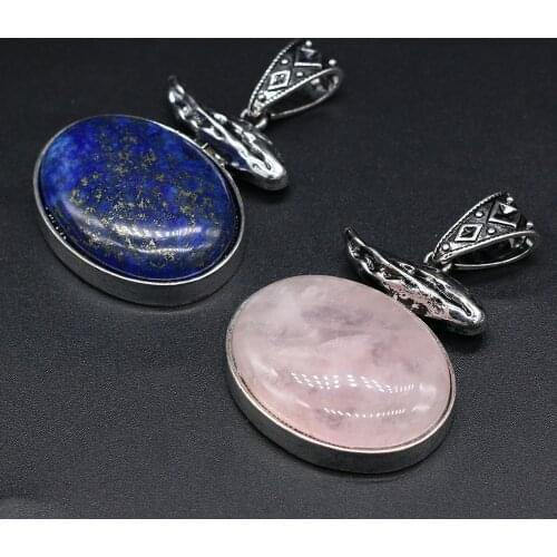 2021 New Natural Stone Abalone Shell Charms Boho Rose Quartzs Agates Pendant for Women Jewelry Making DIY Necklace Accessories