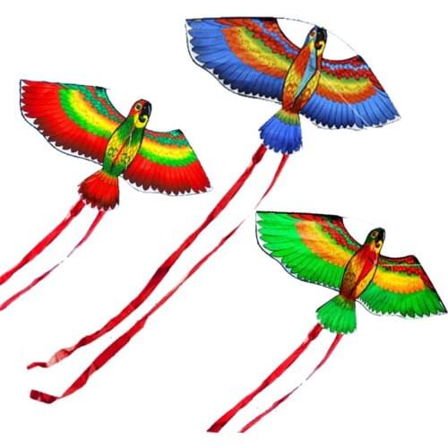 New Arrive Outdoor Fun Sports 43inch Parrot Kite /Bird Kites With Handle And Line For Kids Good Flying