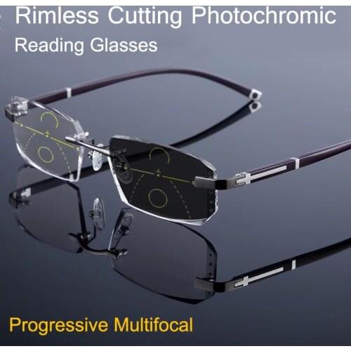 Magnets Transition Progressive Reading glasses Men Polarized 5 Clip On Sunglasses Computer Myopia Eyeglasses degree 1.0-3.0