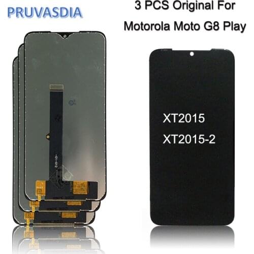 Wholesale 3 piece lot Original For Motorola Moto G8 Play LCD XT2015 Display Touch Screen Digiziter Assembly For MOTO XT2015-2