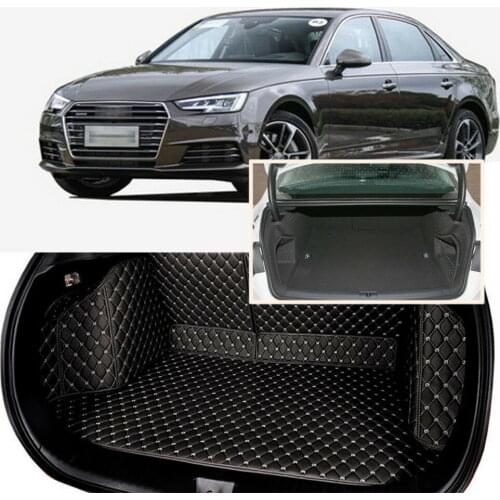 Full Covered Seat Pad Cargo Box Trunk Floor Mat Carpet Liner For Audi A4 2013-2018