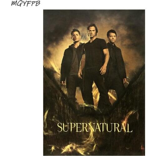 American TV Series SupernaturalSPN Kraft Paper Poster Home Room Decoration Painting Core 50.5x35cm