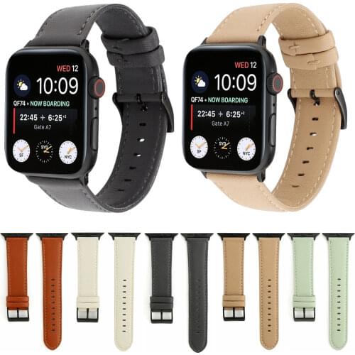 For Apple Watch Band Genuine Leather Strap Series 1 2 3 4 5 iwatch 42mm 38mm 44mm 40mm Bracelet pulseira correa