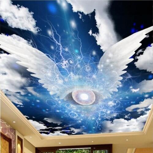 Wellyu Custom large - scale murals angel wings Star sky clouds frescoes backdrops wallpaper environmental wallpaper