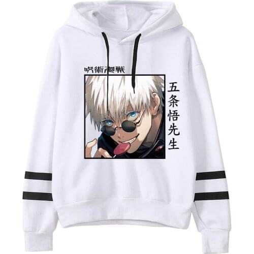 Jujutsu Kaisen Printed Hoodies Sweatshirt Harajuku Unisex Winter Female Hoodies