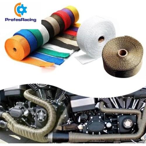1.5mm*50mm*5M 10M 15M Heat Exhaust 10M Pipe Heat Shield Thermo Turbo Wrap Tape For Intake Intercooler Reflective Insulation