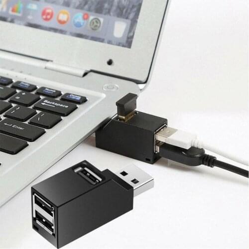 1Pc 3 Port USB Hub Mini USB 3.0 High Speed Hub Splitter Box For PC Laptop Mobile Phone Adapters