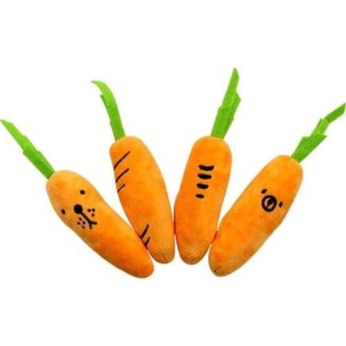 1 Pc Lovely Dog Toys Pet Puppy Chew Squeaker Squeaky Plush Sound Carrots Designs Toys Pet Products For Small Dogs Pets